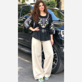 تونیک چاپی رنگی آرامش جنس شانتون درجه یک