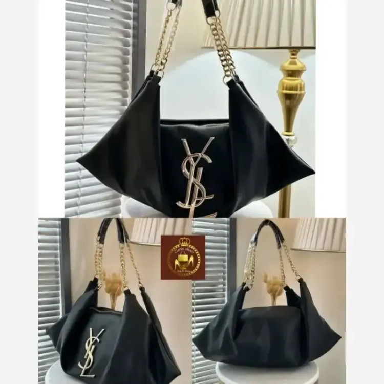 کیف یاشیل چرم با کیفیت مجلسی و اسپرت رنگ طلایی و نقره ای