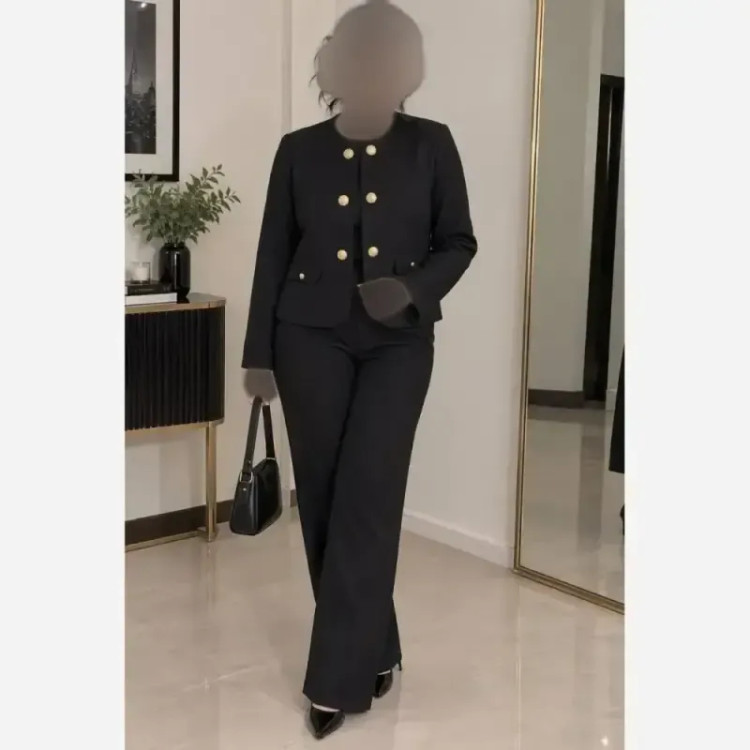 ست کت شلوار زنانه مخمل کبریتی ریز سایز بزرگ فری سایز تا 46