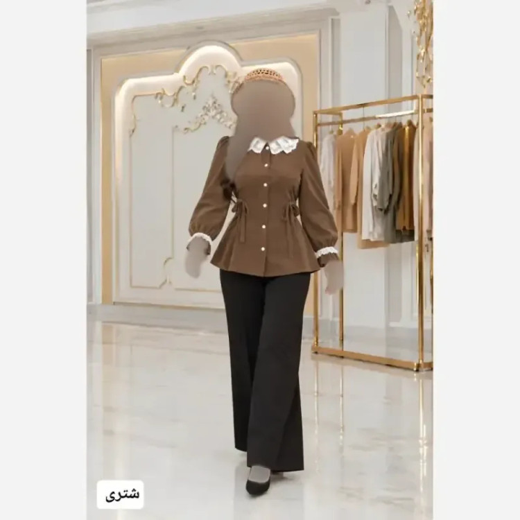 مانتو پاییزی مخمل کبریتی ریز فری سایز تا 48