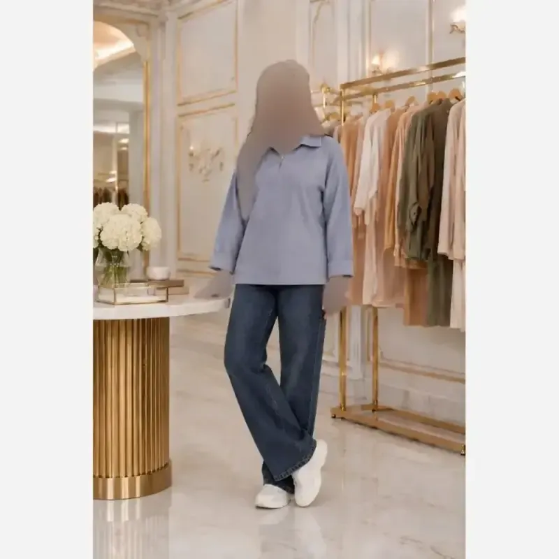 نیم زیپ کبریتی زنانه مخمل کبریتی ریز فری سایز تا 48