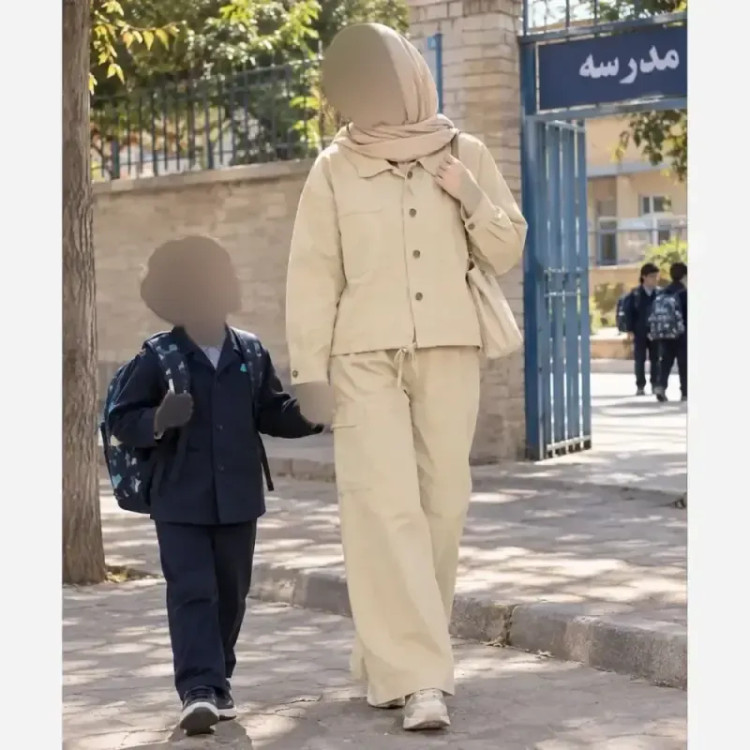 ست کت و شلوار بگ کتان پاییزه زنانه فری سایز تا 46
