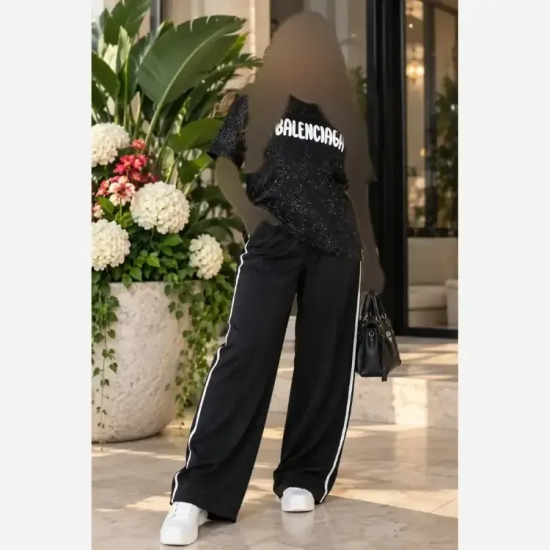 ست تیشرت شلوار balenciaga گلکسی نخ پنبه سایز 38 تا 48