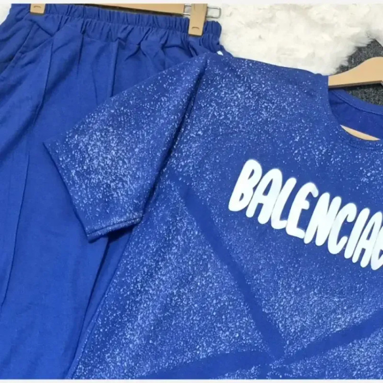 ست تیشرت شلوار balenciaga گلکسی نخ پنبه سایز 38 تا 48