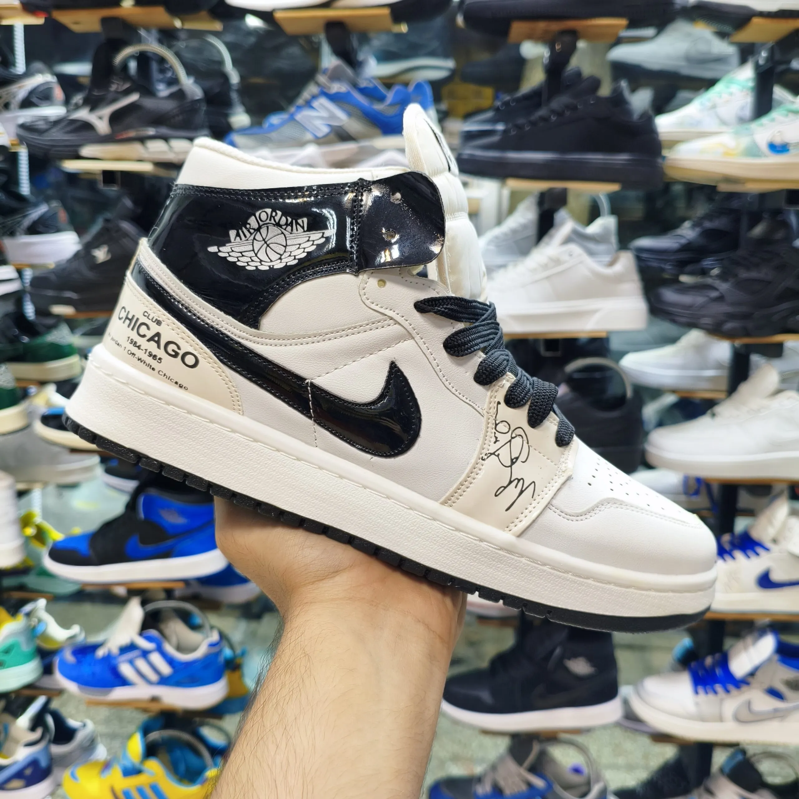 کتونی نایک جردن 1 ساقدار شیکاگو مشکی مردانه