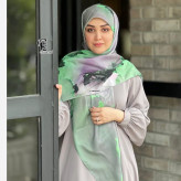 روسری نخ کاستوم طرح هما سایز 140 در 140