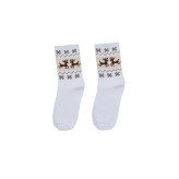 جوراب ساقدار زنانه طرح چاپی گوزن نخ و پنبه فری سایز