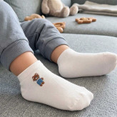 جوراب پسرانه گلدوزی تدی پنبه ای