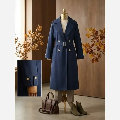 ترنچ کت زنانه جنس کتان زارا آسترکشی کامل سایزبندی